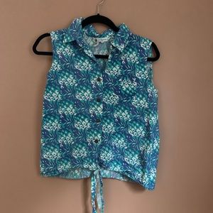 Mata Traders Pineapple Tie-Up shirt (NWOT)